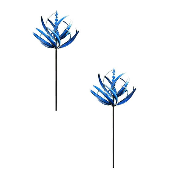 Large Metal Wind Spinner for Garden Decor, 35.4 Inch Kinetic Wind Sculpture, Outdoor Yard Art, Weather-Resistant Spinning Lawn Ornament for Patio, Backyard, and Front Yard Decoration(2PCS)