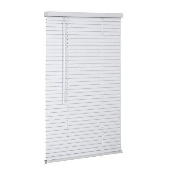 Lotus & Windoware 1" Cordless Vinyl Mini Blind - White 60 - 69 Inches 64 Inches 69" W x 64" L