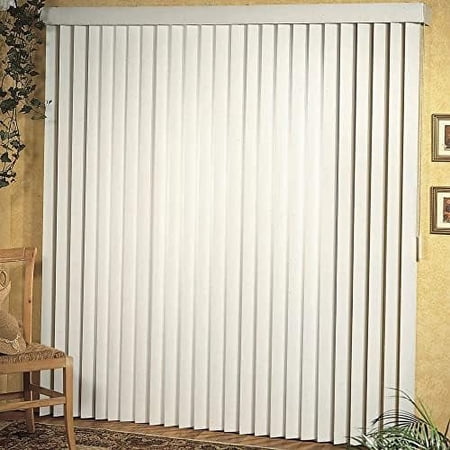 Lotus & Windoware 3.5" Cordless Vertical Window Blinds, White, 78" x 84"