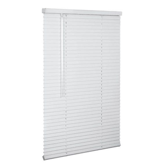 Lotus & Windoware Cordless 1" Aluminum Light Filtering Horizontal Mini Blind, 72" W x 60" L, White, Smooth