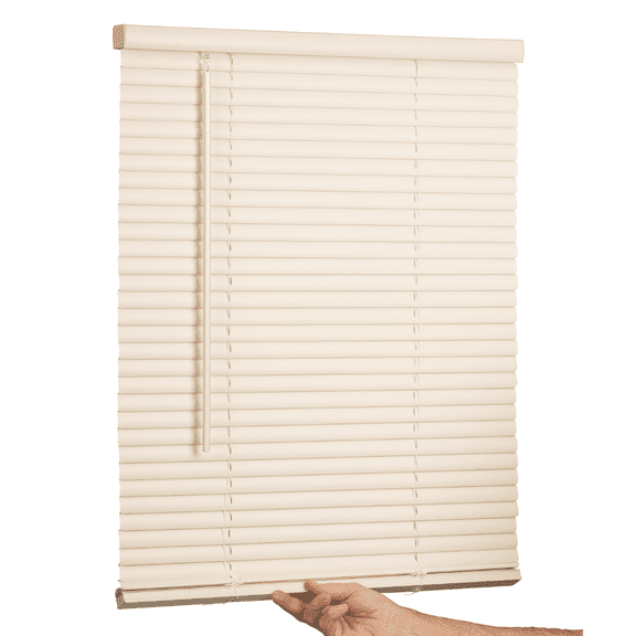 Lotus & Windoware Cordless 1" Vinyl Mini Blind Light Filtering Horizontal Blind