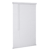Lotus & Windoware Cordless 1" Vinyl Plus Room Darkening Horizontal Mini Blind, 18" W x 72" L, White, Smooth