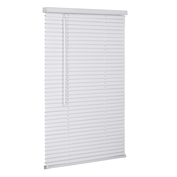 Lotus & Windoware Cordless 1" Vinyl Plus Room Darkening Horizontal Mini Blind, 32" W x 54" L, White, Smooth