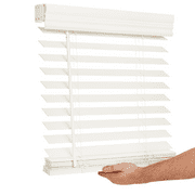 Lotus & Windoware Cordless 2" Faux Wood Room Darkening Horizontal Blind, 13" W x 72" L, Soft White, Smooth