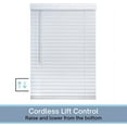 thumbnail image 1 of Lotus & Windoware Cordless 2" Faux Wood Room Darkening Horizontal Blind, 43" W x 72" L, Soft White, Embossed, 1 of 5