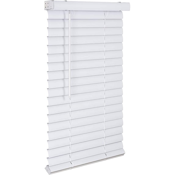 Lotus & Windoware Cordless 2" Vinyl Plus Room Darkening Horizontal Blind, 17" W x 60" L, White, Smooth