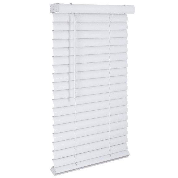 Lotus & Windoware Cordless 2" Vinyl Plus Room Darkening Horizontal Blind, 23" W x 36" L, White, Smooth