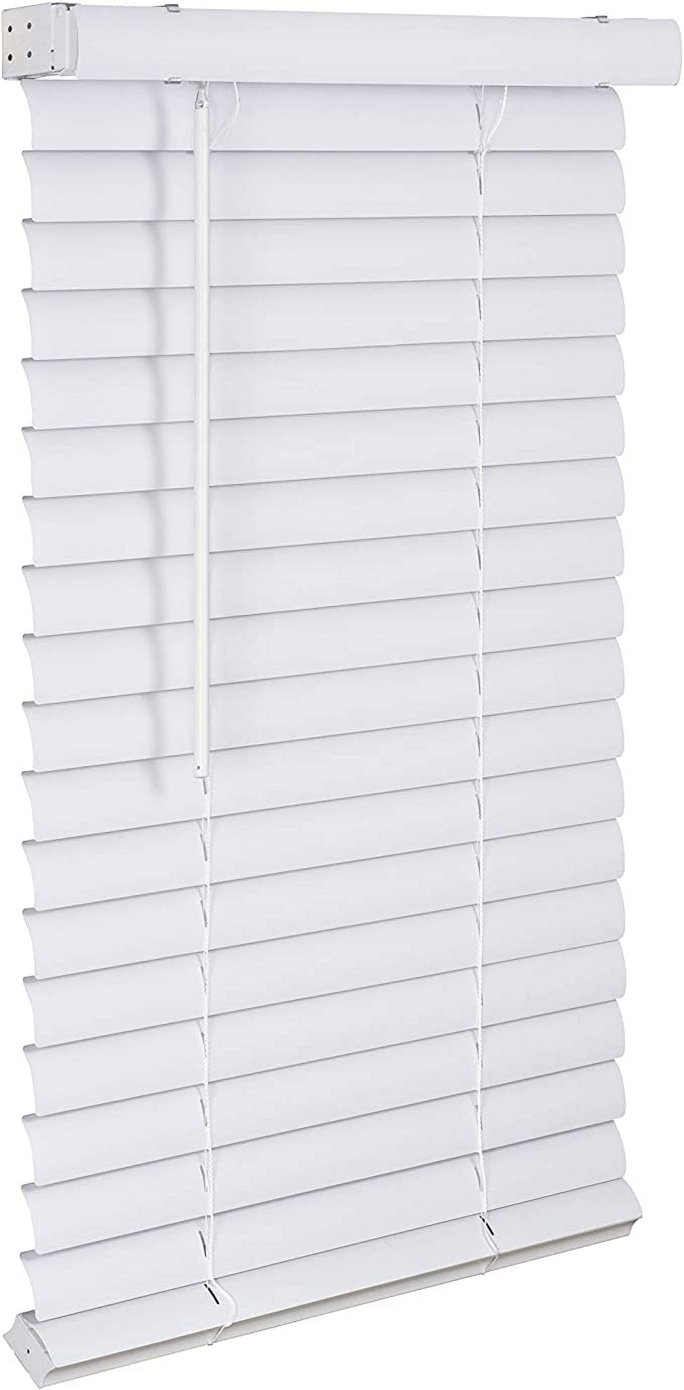 Lotus & Windoware Cordless 2" Vinyl Plus Room Darkening Horizontal Blind, 35" W x 60" L, White, Smooth