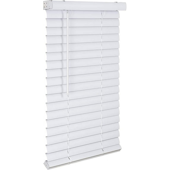 Lotus & Windoware Cordless 2" Vinyl Plus Room Darkening Horizontal Blind, 35" W x 84" L, White, Smooth