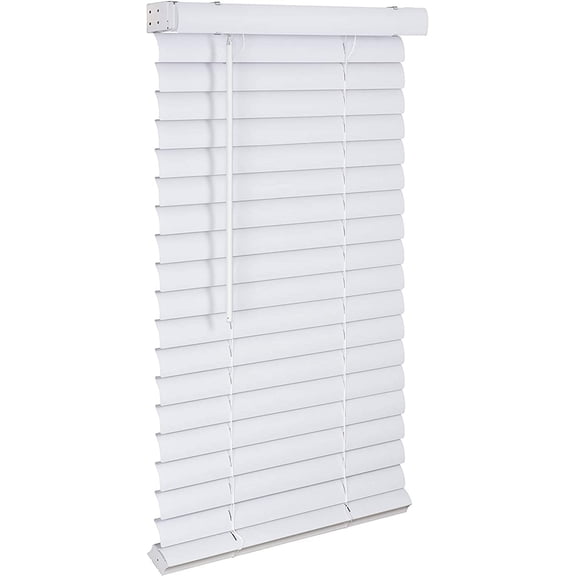 Lotus & Windoware Cordless 2" Vinyl Plus Room Darkening Horizontal Blind, 47" W x 60" L, White, Smooth