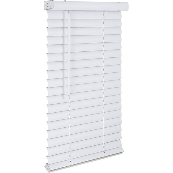 Lotus & Windoware Cordless 2" Vinyl Plus Room Darkening Horizontal Blind, 48" W x 60" L, White, Smooth