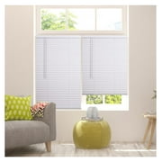 Lotus and Windoware Cordless Light Filtering, 1" Vinyl Mini Blind 70" Wide x 60" Long - White (MLX7060WH) - Horizontal Window Blinds for Interior, Door Blinds - Camper Blinds, 1" Slat Size