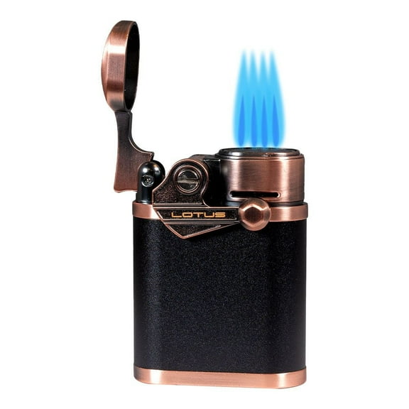 Lotus Winston Quad Torch Table Lighter - Copper