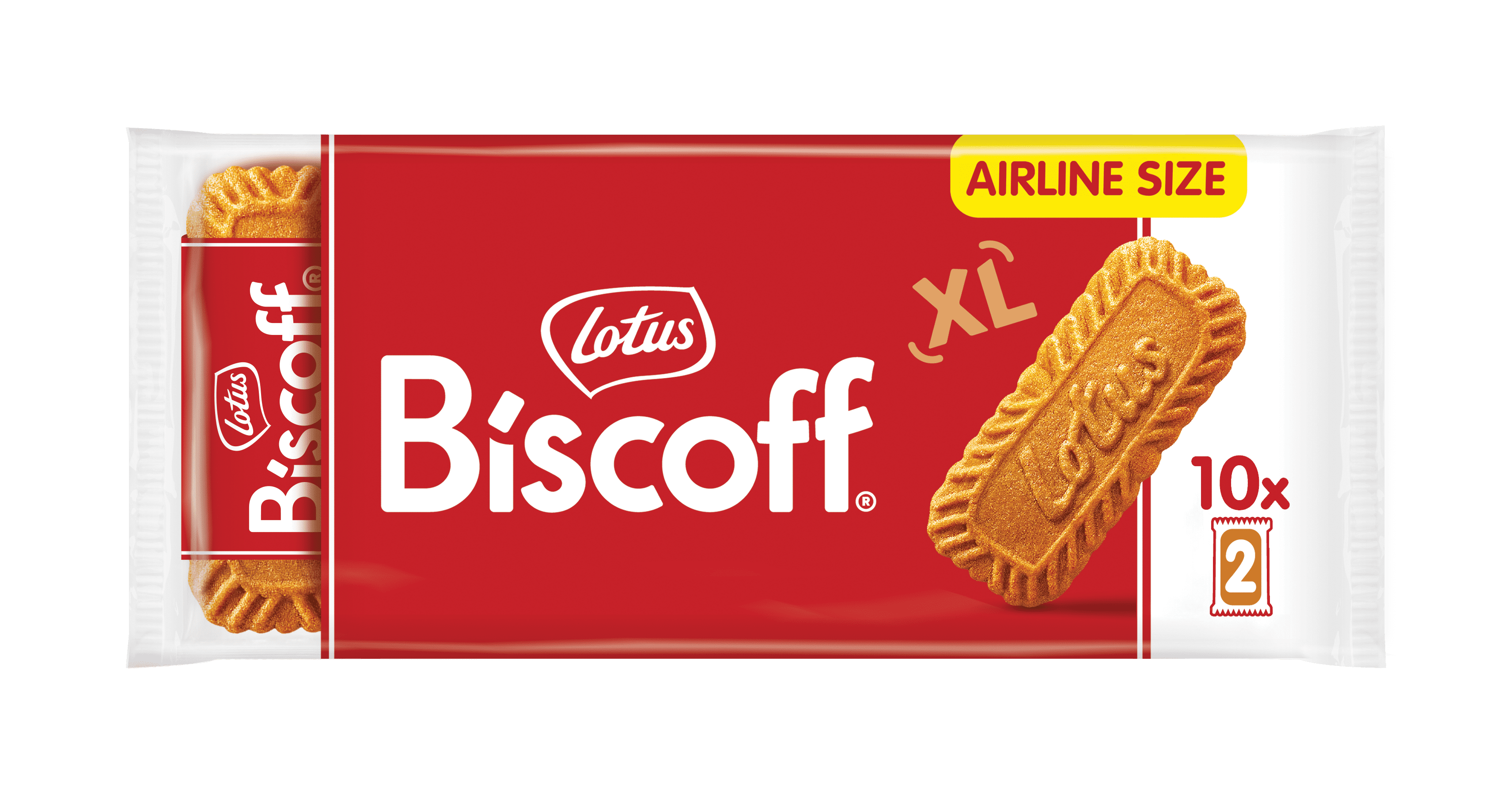 Lotus XL Biscoff Cookies, 10 Snack Packs of 2 Cookies, 8.8 oz, Classic Airline Size