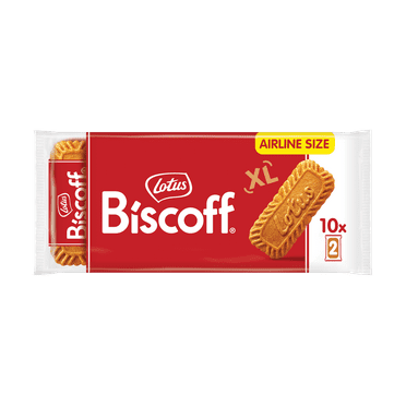 Lotus XL Biscoff Cookies, 10 Snack Packs of 2 Cookies, 8.8 oz, Classic Airline Size