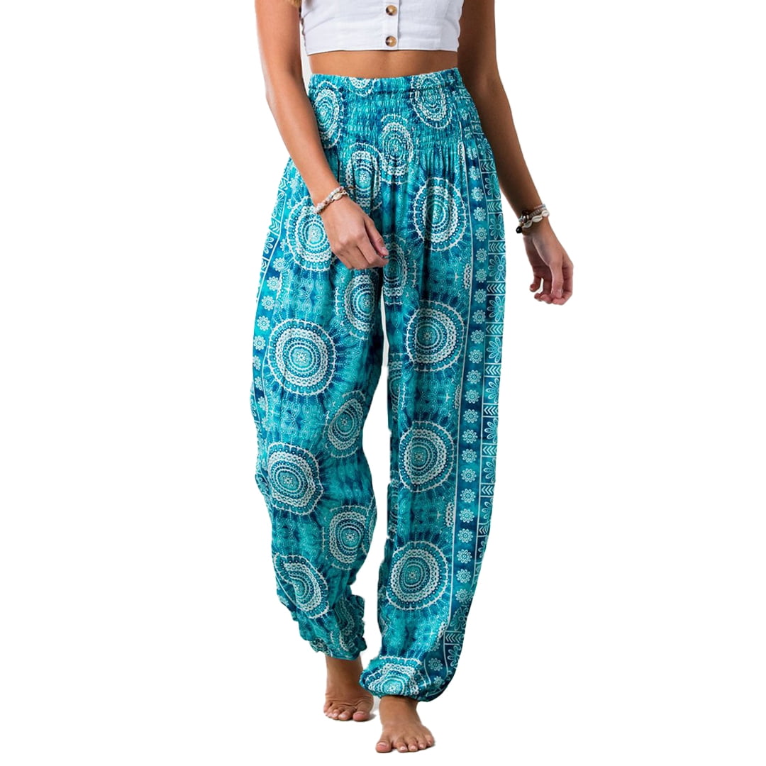 Lotus and Luna Harem Pants Thai Pants for Women Perfect for Beach & Lounge,  Bimini Harem Pants S/M 