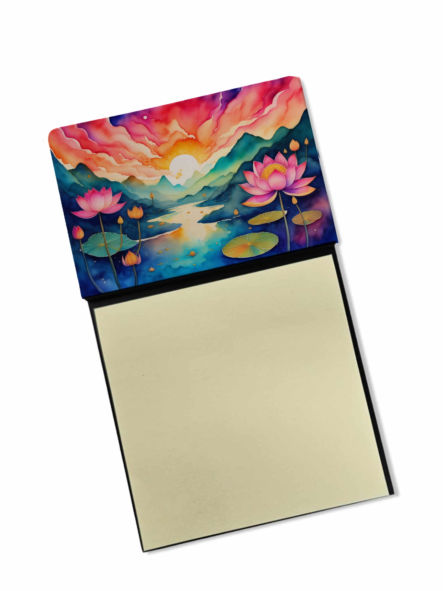Lotus in Color Sticky Note Holder 3.25 in x 5.25 in