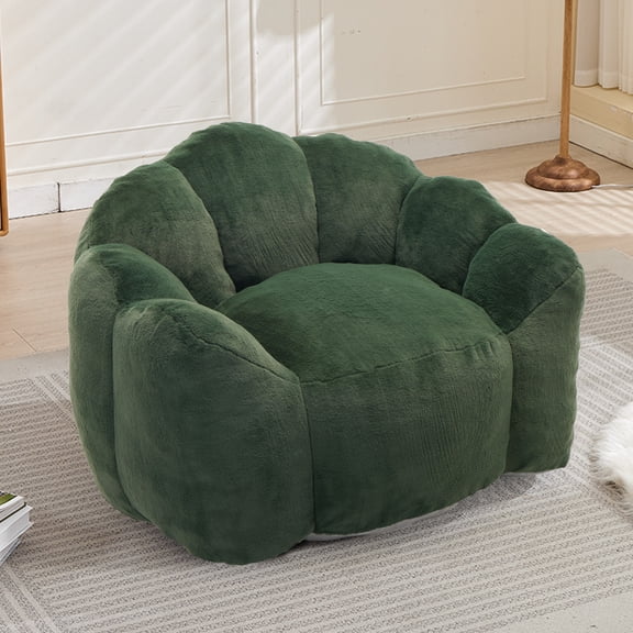Lotus type compression sofa Adult bean bag sofa with pull ring can be easily moved without installation Suitable for various environments such as living room, bedroom, etc. Relax and enjoy life,gree