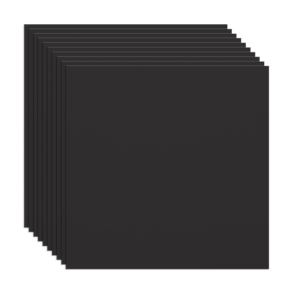 LotusDek 10 Pack of 10 Inch Squares GD150 3mm - 10"x10" High Density Foam 130 kg/m3 for Cosplay, Costumes, Crafts - Black