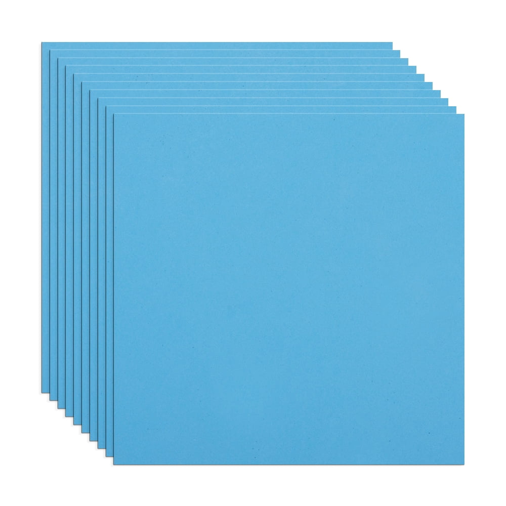 LotusDek 10 Pack of 10 Inch Squares GD150 3mm - 10"x10" High Density Foam 130 kg/m3 for Cosplay, Costumes, Crafts - Bright Blue