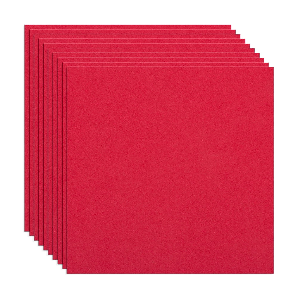 LotusDek 10 Pack of 10 Inch Squares GD150 3mm - 10"x10" High Density Foam 130 kg/m3 for Cosplay, Costumes, Crafts - Red
