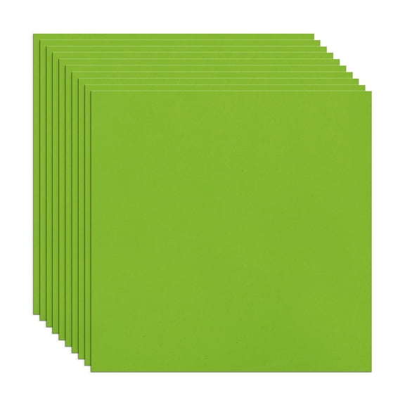 Lotus Foam 10 Pack of 12 Inch Squares GD150 3mm  - 12"x12" High Density Foam 130 kg/m3 for Cosplay, Costumes, Crafts - Key Lime