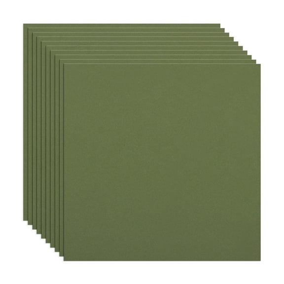 Lotus Foam 10 Pack of 12 Inch Squares GD150 3mm - 12"x12" High Density Foam 130 kg/m3 for Cosplay, Costumes, Crafts - Olive Green