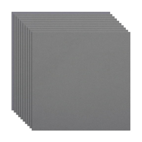 LotusFoam 10 Pack of 12 Inch Squares GD150 3mm - 12"x12" High Density Foam 130 kg/m3 for Cosplay, Costumes, Crafts - Shark Grey