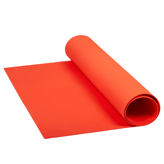 LotusFoam Large 3mm EVA Foam Sheet - 44"x 85" High Density Foam 130 kg/m3 for Cosplay, Costumes, Crafts, Flooring, Outdoor Use - 35 Colors (Orange)