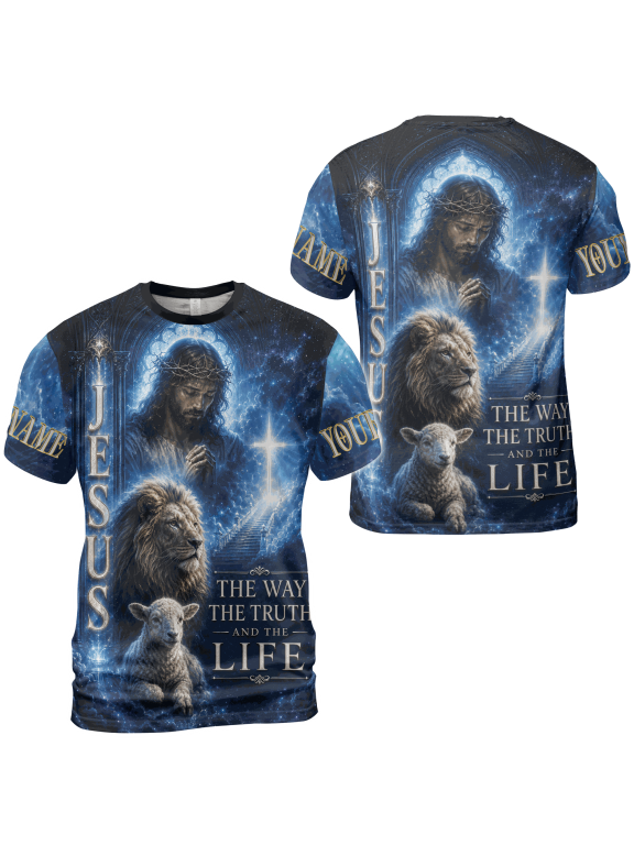 The Way The Truth And The Life Jesus Lion Lamb Unisex TShirt 3D
