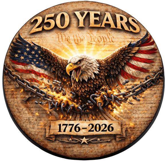 Lotusprint LLC 250 Years Patriotic Eagle Spare Tire Cover Without Backup Camera Hole 27 in, 1776–2026 America Flag Freedom Wheel Cover