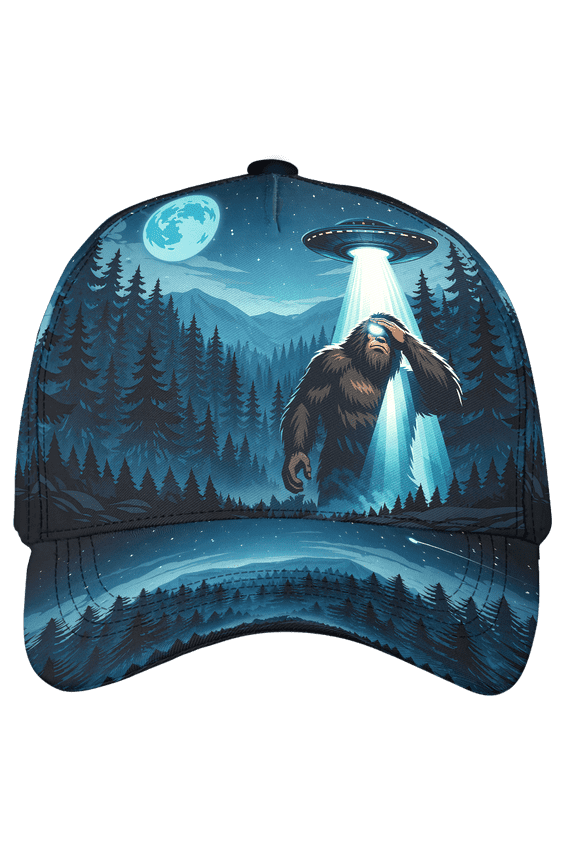 Bigfoot Sasquatch Classic Baseball Cap One Size, Mysterious Forest Creature Graphic Hat