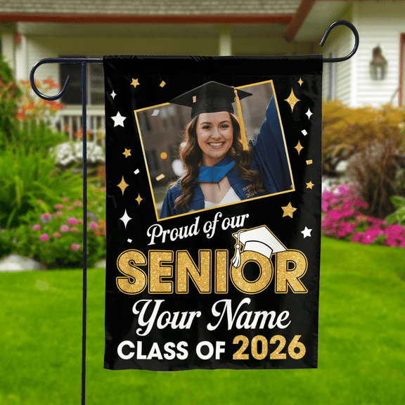 Lotusprint LLC Customized Graduation Season Theme Class of 2026 Garden Flag 12x18 inches