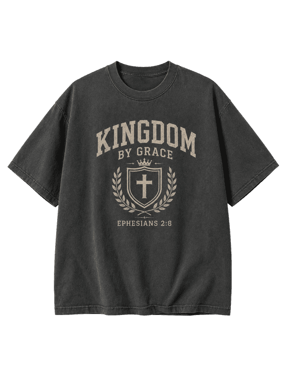 Kingdom by Grace Classic Unisex Classic Unisex T-Shirt Comfort, Christian Cross Scripture Graphic Tee