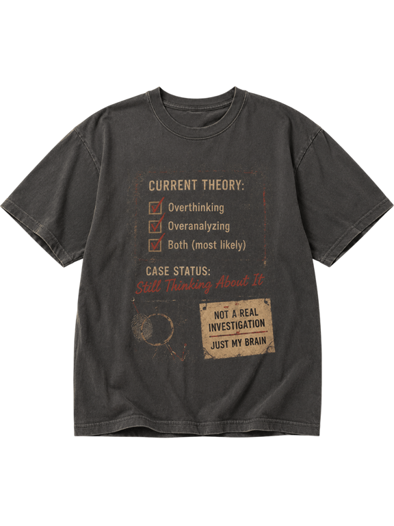 Overthinking Checklist Classic Unisex T-Shirt Comfort, Funny Current Theory Graphic Tee