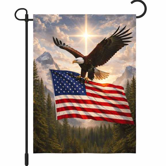 Lotusprint LLC Patriotic America Eagle Garden Flag 12x18 inches, America Eagle US Flag