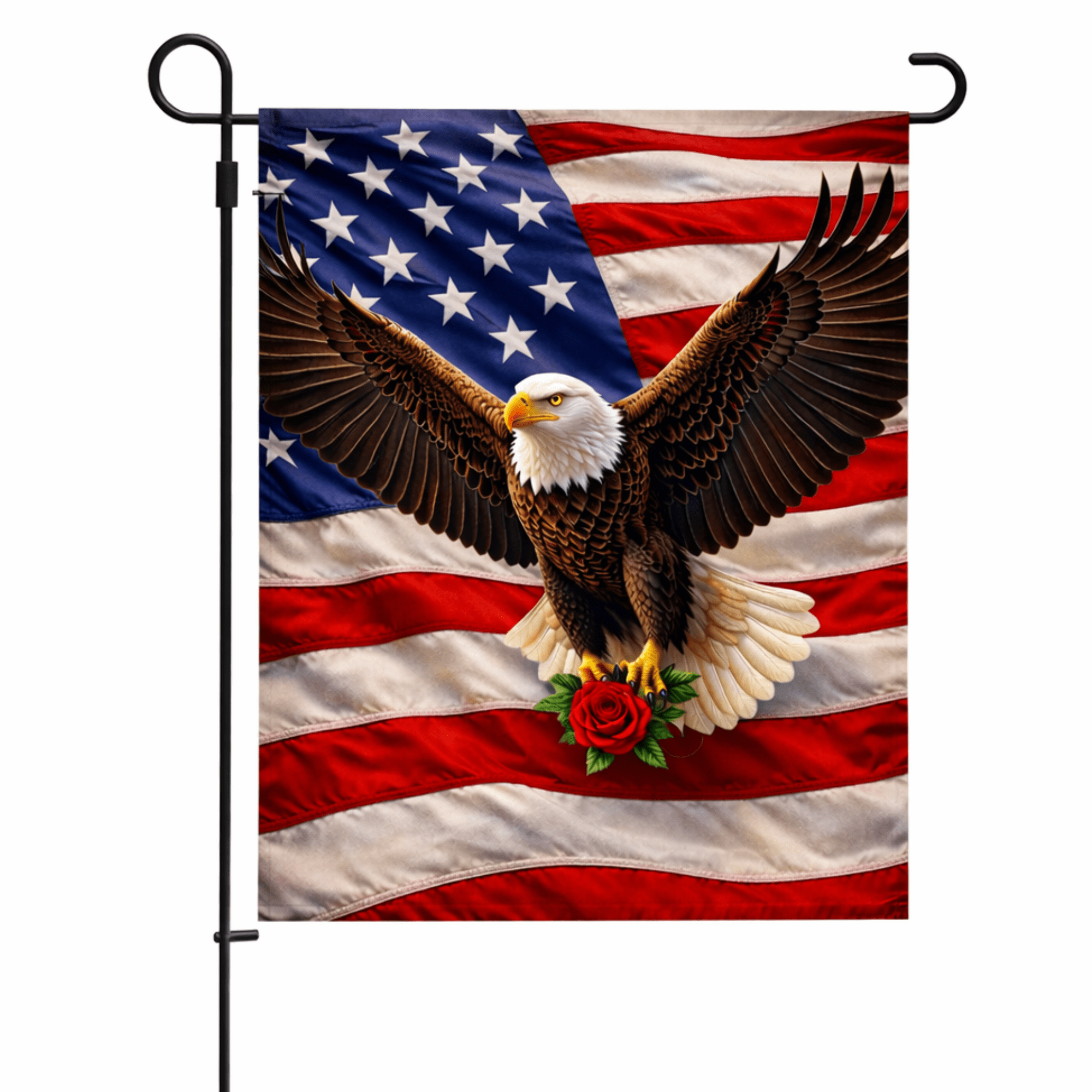 Lotusprint LLC Patriotic America Eagle Polyester Vertical House Flag 29.5 x 39.5 inches, America Eagle US Flag