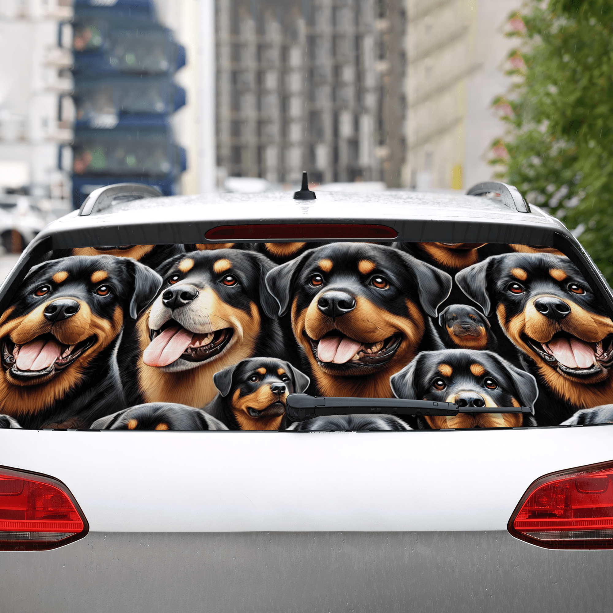 Lotusprinthandmade A Bunch Of Rottweiler For Lovers Rear Window Car ...
