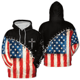 thumbnail image 1 of Lotusprinthandmade 250th America Anniversary National Flag Hoodie 3D Multicolor (3XL), 1 of 5