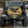 thumbnail image 1 of Lotusprinthandmade America Flag Eagle Patriotic Christmas Spare Tire Cover With Backup Camera Hole 6 Sizes (32 in.), 1 of 7