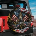 thumbnail image 1 of Lotusprinthandmade America Flag Eagle Spare Tire Cover With Backup Camera Hole 6 Sizes (29 in.), patriotic eagle spare tire cover, 1 of 6