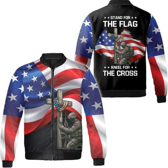 Lotusprinthandmade America Flag US Veteran Bomber Jacket S-5XL Multicolor (5XL), patriotic veteran bomber jacket, us flag veteran bomber coat