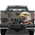thumbnail image 1 of Lotusprinthandmade America Flag Veteran Eagle Tailgate Wrap 2 Sizes (26"x66"), veteran themed tailgate wrap, 1 of 5