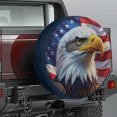 thumbnail image 1 of Lotusprinthandmade America USA Flag Eagle Patriotic Spare Tire Cover Without Backup Camera Hole 6 Sizes (29 in.) – Tire Cover for USA and Eagle Lovers, 1 of 7