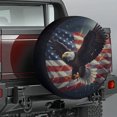 thumbnail image 1 of Lotusprinthandmade America USA Flag Eagle Patriotic Spare Tire Cover Without Backup Camera Hole 6 Sizes (34 in.) – Tire Cover for USA and Eagle Lovers, 1 of 7