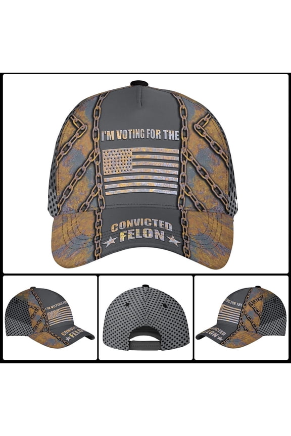 America Flag Voting For USA Patriotic Classic Baseball Cap One Size Multicolor