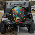 thumbnail image 1 of Lotusprinthandmade Autism Awareness Puzzle Skull Spare Tire Cover With Backup Camera Hole (30 in), 1 of 7