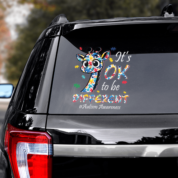 Lotusprinthandmade Autism Awareness Transparent Vinyl Decal 4 Sizes (6x9 Inches), Autism Car Decal