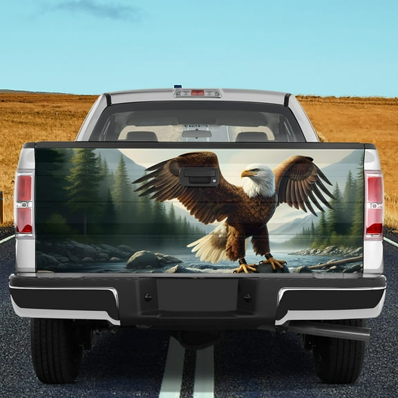 Lotusprinthandmade Bald Eagle Tailgate Wrap 2 Sizes (26"x66"), america bald eagle tailgate sticker