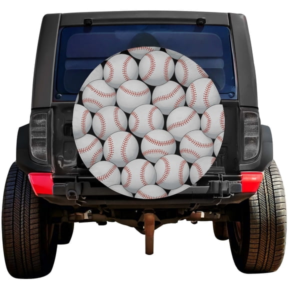Lotusprinthandmade Baseball-Themed Spare Tire Cover Without Backup Camera Hole